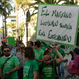 Profesores manifestándose en la Marea Verde de Madrid. IZQUIERDADIARIO.ES