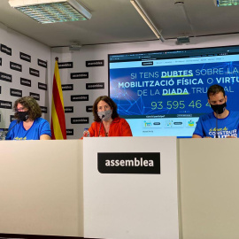 Roda de premsa de l'Assemblea Nacional Catalana per explicar les mesures de seguretat de les mobilitzacions de la Diada Nacional de Catalunya 2020. ANC