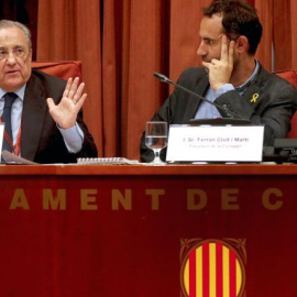 El presidente de ACS, Florentino Perez, en la comisión de investigación sobre el almacén de gas Castor./ EFE