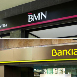 Oficinas de Banco Mare Nostrum (BMN) y de Bankia. E.P.