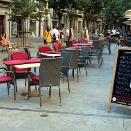 Una terrassa de Girona. ACN