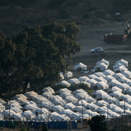 Las carpas instaladas en el nuevo campo de refugiados de Lesbos, Grecia.- REUTERS/Alkis Konstantinidis