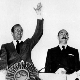 Los reyes con Videla