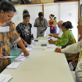 Elecciones en Noumea, capital de Nueva Caledonia, el 22 de abril de 2012. REUTERS