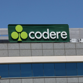 El logo de la empresa de juegos y apuestas Codere en su sede en Madrid. E.P./Marta Fernández