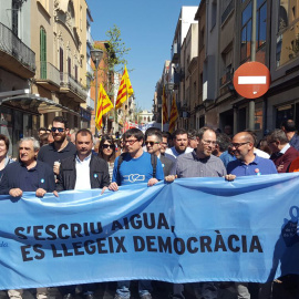 Manifestació del 2017 a Terrassa per reclamar la gestió pública de l'aigua. ACN