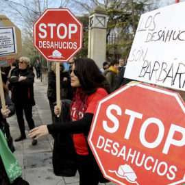 Imagen de una protesta contra los desahucios /EFE