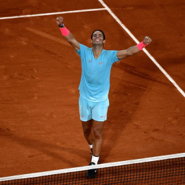 Rafa Nadal, tras su victoria en Roland Garros. EFE