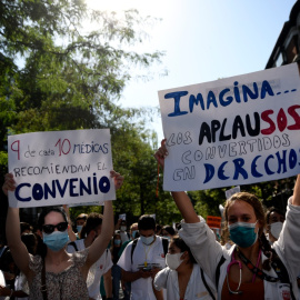 Manifestación de sanitarios residente en huelga. /Archivo/ Europa Press