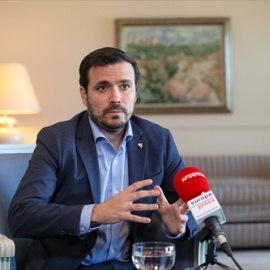 El ministro de Consumo, Alberto Garzón, durante una entrevista con Europa Press, en Madrid, (España), a 24 de marzo de 2021.