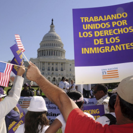 Manifestación a favor de los inmigrantes frente al Capitolio en Washington. EFE/Archivo