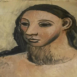 Detalle de "Cabeza de mujer joven" (1906) de Pablo Picasso / EFE