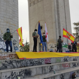 Acto franquista en Madrid para conmemorar la toma de la capital en la guerra civil.