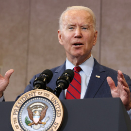 El presidente de EEUU, Joe Biden, comparece ante los medios, este viernes en Carolina del Norte. - Jonathan Ernst / REUTERS