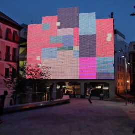 Fachada de la sede de Medialab Prado, innovador centro cultural madrileño desmantelado por el alcalde y su responsable de Cultura, Andrea Levy