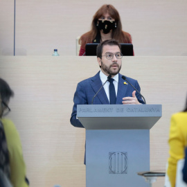 Pere Aragonès en el seu discurs d'aquest dimarts, en la segona votació del debat d'investidura.