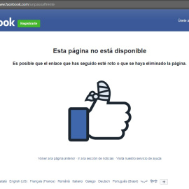 La página de Facebook 'Un paso al frente' del teniente expulsado del Ejército de Tierra Luis Gonzalo Segura, no disponible.