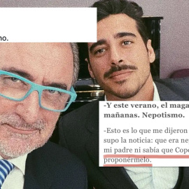 Herrera padre, Herrera hijo y Twitter espíritu inspirado