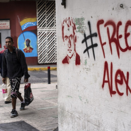 Pintada en Venezuela por la libertad de Alex Saab.