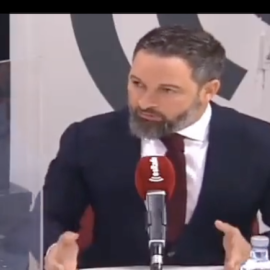 Santiago Abascal durante su entrevista con Jiménez Losantos.