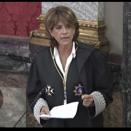 Dolores Delgado, fiscal general del Estado, durante la inauguración del nuevo curso judicial.