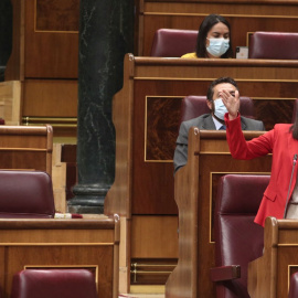 La presidenta de Ciudadanos, Inés Arrimadas, durante una sesión de control en el Congreso. / EDUARDO PARRA (EUROPA PRESS)