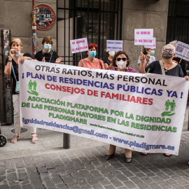 19/01/22. Protesta por la gestión de las residencias de mayores en la Comunidad de Madrid, en Madrid, a 15 de junio de 2021.