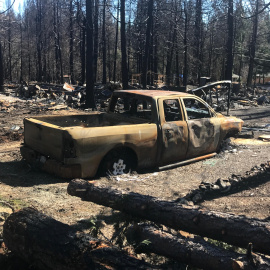 El incendio de Camp que devastó el condado de Butte en el año 2018 fue el que mayores daños causó en la historia de California. Foto cedida por Brennan Banks, CDP.