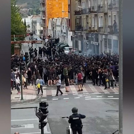 Disparos de goma a la altura de la cabeza para desalojar un gaztetxe en Pamplona