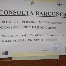 Cartel situado en el Ayuntamiento de Barcones