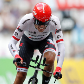 Alberto Contador en la prueba contrareloj de la última edición del Tour de Francia. REUTERS/Christian Hartmann