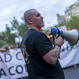 Daniel Esteve, líder de Desokupa, durante una manifestación de la plataforma ultra.