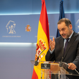 12/09/2024 El diputado del Grupo Mixto José Luis Ábalos, durante una rueda de prensa, en el Congreso de los Diputados. Foto de archivo.