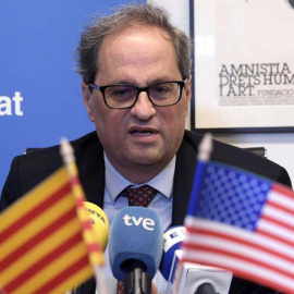 El president Torra en Estados Unidos. (LENIN NOLLY | EFE)