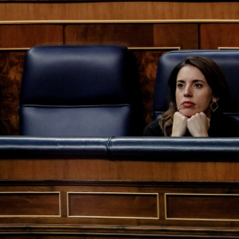 Irene Montero, ministra de Igualdad, durante una sesión plenaria en el Congreso de los Diputados