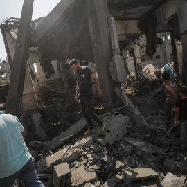 Edificio destruido en Gaza