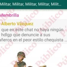 Un chat de militares en activo defiende al grupo de los '26 millones de fusilados' porque "es el sentimiento de muchos"