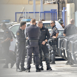 Agentes de la Guardia Civil en la frontera del Tarajal, a 15 de septiembre de 2024.