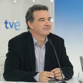 José Juan Ruiz durante una rueda de prensa en TVE.