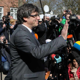 Carles Puigdemont, a la salida de la cárcel de Neumünster en Alemania - EFE