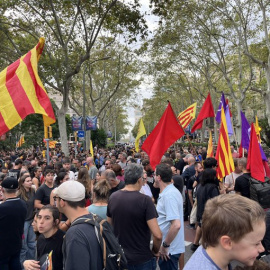 L'inici de la manifestació de l'esquerra independentista.