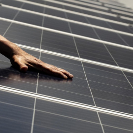 Panel de energía fotovoltaica.