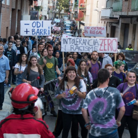 Manifestació 'Nou barris per la convivència', al maig del 2017, de suport a la mesquita de Prosperitat i contra els atacs a la mateixa. | Xarxa 9 Barris Acull.