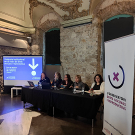 La presentació de l'informe 'Violència institucional en el marc de drets sexuals o reproductius', aquest divendres a Barcelona.