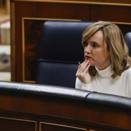 La ministra de Educación y Formación Profesional, Pilar Alegría, durante un pleno del Congreso de los Diputados, a 23 de noviembre de 2022.