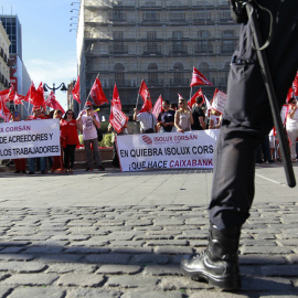 Manifestación de trabajadores de Isolux en Madrid. EFE