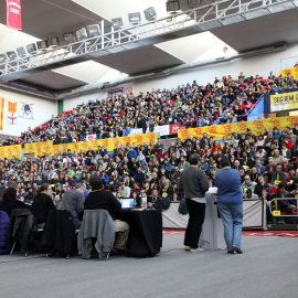 Una assemblea de la CUP, en una imatge d'arxiu