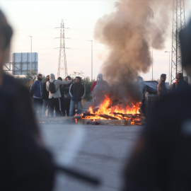 Policías cargan con los manifestantes en la novena jornada de la huelga del metal en el barrio del Río de San Pedro en Puerto Real (Cádiz) a 24 de noviembre 2021 (Archivo).