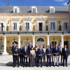 Los presidentes autonómicos del PP junto a Alberto Núñez Feijóo en su encuentro del pasado 6 de septiembre en Madrid.