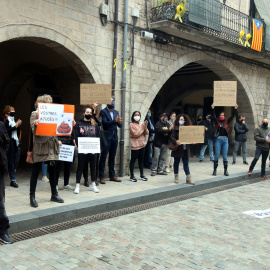 Protesta de treballadors autònoms a la plaça del Vi de Girona el novembre de l'any passat.